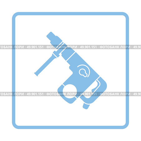 Electric perforator icon. Blue frame design. Vector illustration. Стоковая иллюстрация, агентство Ingram Publishing / Фотобанк Лори