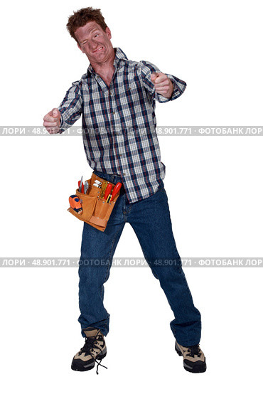 Electrocuted man struggling. Стоковое фото, агентство Ingram Publishing / Фотобанк Лори