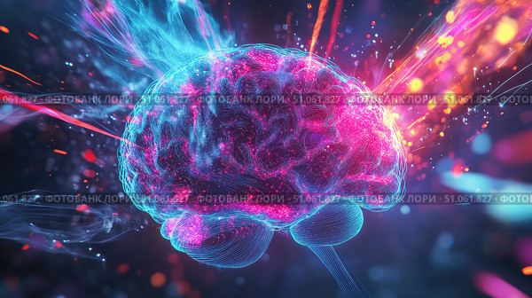 electrodes exploding view of brainwave scan ai generated. Стоковое AI-изображение, AI-художник Vectorwin / Фотобанк Лори