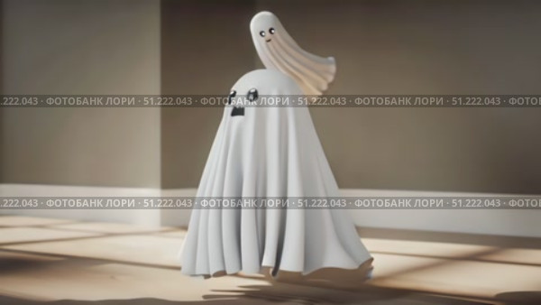 Engaging and Playful Animated Ghosts in a Bright and Colorful Room of Imagination. Стоковое AI-видео, аниматор Лариса Пономарева / Фотобанк Лори