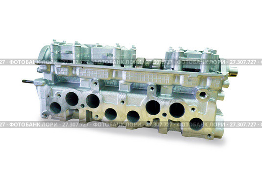 Engine block with four cylinders and four valves per cylinder. Стоковое фото, фотограф Курганов Александр / Фотобанк Лори