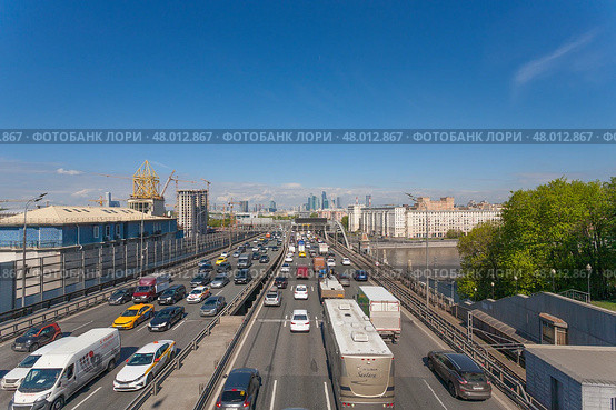 Эпичный вид на Москву на рубеже первой четверти 21 века. Редакционное фото, фотограф Владимир Чинин / Фотобанк Лори