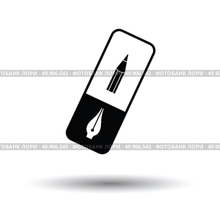 Eraser icon. White background with shadow design. Vector illustration. Стоковая иллюстрация, агентство Ingram Publishing / Фотобанк Лори
