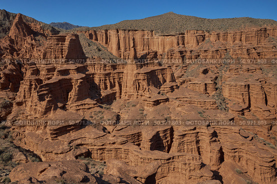 Eroded sandstone formations, canyon background. Стоковое фото, фотограф Екатерина Якименко / Фотобанк Лори