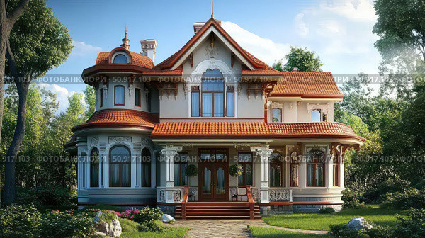 estate free house ai generated. Стоковое AI-изображение, AI-художник Vectorwin / Фотобанк Лори