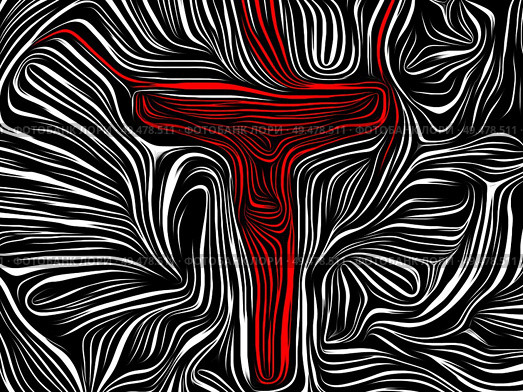 Eternal Cross series. Christian design rendered in traditional woodcut style on the subject of human soul, religion, art, poetry and spirituality. Стоковое фото, агентство Ingram Publishing / Фотобанк Лори