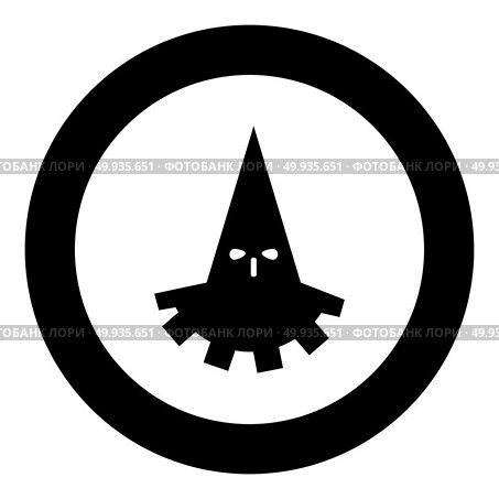 Executioner hangman icon black color in circle round vector illustration. Стоковая иллюстрация, агентство Ingram Publishing / Фотобанк Лори
