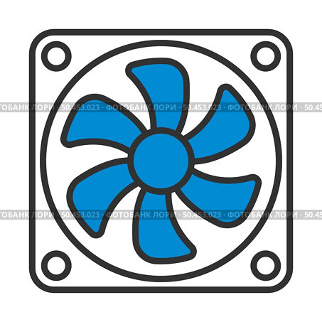 Fan Icon. Editable Bold Outline With Color Fill Design. Vector Illustration. Стоковая иллюстрация, агентство Ingram Publishing / Фотобанк Лори
