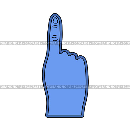 Fans Foam Finger Icon. Editable Outline With Color Fill Design. Vector Illustration. Стоковая иллюстрация, агентство Ingram Publishing / Фотобанк Лори