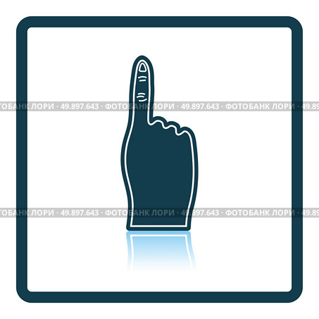 Fans foam finger icon. Shadow reflection design. Vector illustration. Стоковая иллюстрация, агентство Ingram Publishing / Фотобанк Лори