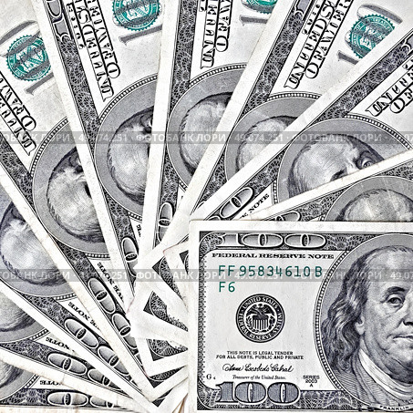 Fantail of hundred dollars. Стоковое фото, агентство Ingram Publishing / Фотобанк Лори