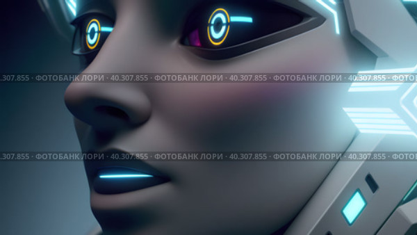 Фантастическое существо, робот-андроид из будущего, создано с помощью искусственного интеллекта. A fantastic creature, an android robot from the future, created with the help of artificial intelligence. Стоковое AI-видео, аниматор Станислав Типляшин / Фотобанк Лори