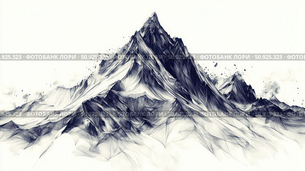 fault splitting mountain ai generated. Стоковое AI-изображение, AI-художник Vectorwin / Фотобанк Лори