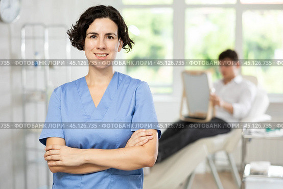 female doctor portrait. Стоковое фото, фотограф Яков Филимонов / Фотобанк Лори