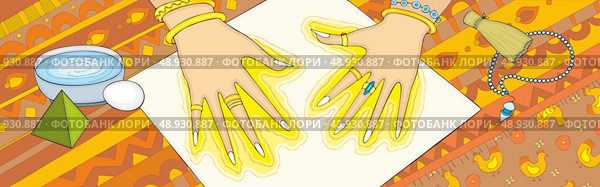 Female hands radiating light. Стоковая иллюстрация, агентство Ingram Publishing / Фотобанк Лори