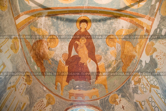 Ферапонтов монастырь. Фрески Дионисия (2010 год). Редакционное фото, фотограф Наталья Волкова / Фотобанк Лори