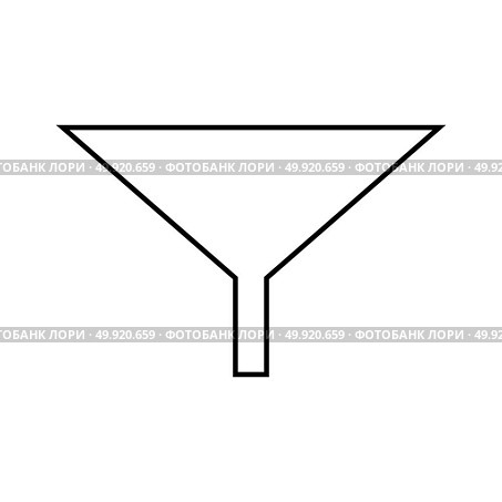 Filter or funnel black icon . Стоковая иллюстрация, агентство Ingram Publishing / Фотобанк Лори