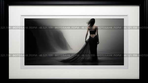 finish black matted frame ai generated. Стоковое AI-изображение, AI-художник Vectorwin / Фотобанк Лори