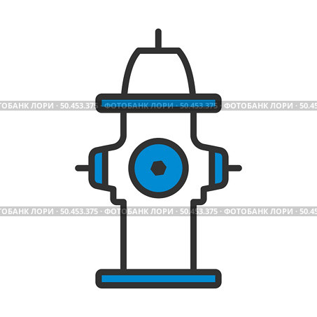Fire Hydrant Icon. Editable Bold Outline With Color Fill Design. Vector Illustration. Стоковая иллюстрация, агентство Ingram Publishing / Фотобанк Лори