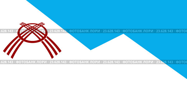 Флаг города Ош. Киргизия. Стоковая иллюстрация, иллюстратор Владимир Макеев / Фотобанк Лори