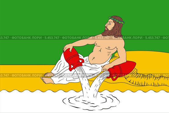 Флаг Великого Устюга. Стоковая иллюстрация, иллюстратор VectorImages / Фотобанк Лори