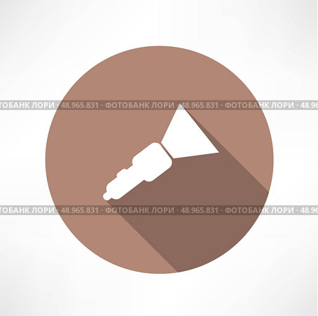 flashlight icon Flat modern style vector illustration. Стоковая иллюстрация, агентство Ingram Publishing / Фотобанк Лори