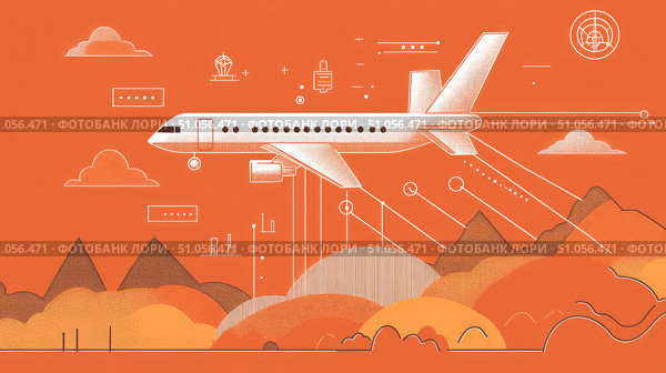 flight flying api endpoint ai generated. Стоковое AI-изображение, AI-художник Vectorwin / Фотобанк Лори