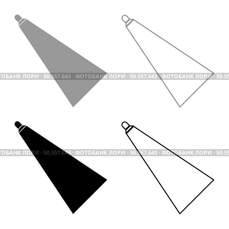 Floodlight light effects searchlight lamp illumination light projector set icon grey black color vector illustration image simple solid fill outline contour line thin flat style. Floodlight light effects searchlight lamp illumination light projector set icon grey black color vector illustration image solid fill outline contour line thin flat style. Стоковая иллюстрация, агентство Ingram Publishing / Фотобанк Лори