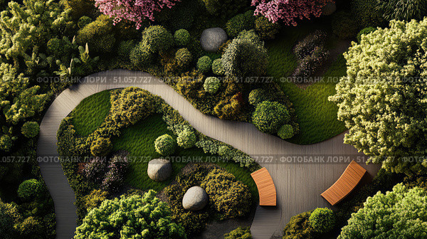 flora stylized animation of garden design plan ai generated. Стоковое AI-изображение, AI-художник Vectorwin / Фотобанк Лори