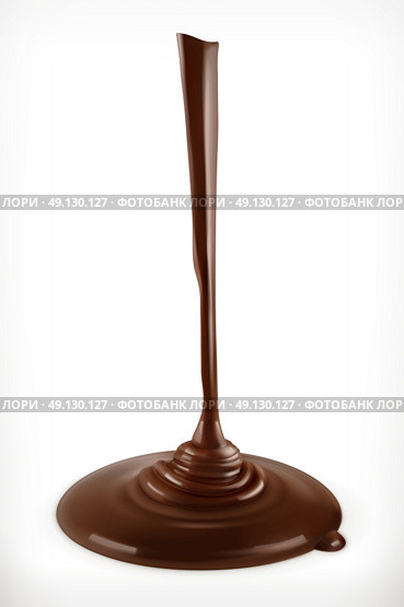 Flowing chocolate, vector graphic element, mesh. Стоковая иллюстрация, агентство Ingram Publishing / Фотобанк Лори