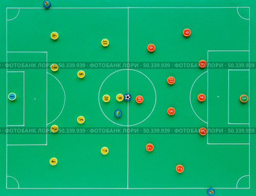 football background with tactics concept. Стоковое фото, агентство Ingram Publishing / Фотобанк Лори