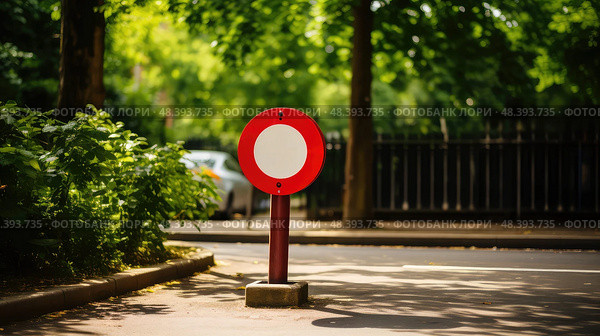 forbidden red circle with line through it ai generated. Стоковое AI-изображение, AI-художник Vectorwin / Фотобанк Лори