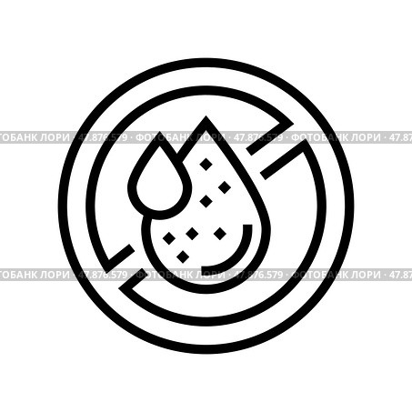 formaldehyde free keratin line icon vector illustration. Стоковая иллюстрация, иллюстратор Vectorwin / Фотобанк Лори