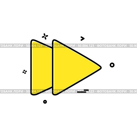 Forward Media icon design vector . Стоковая иллюстрация, агентство Ingram Publishing / Фотобанк Лори