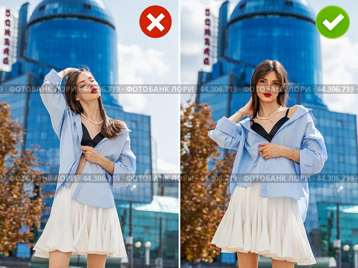 Фотопозирование. Common mistakes in female posing and how to avoid them. Photo poses. Стоковое фото, фотограф Андрей Аркуша / Фотобанк Лори