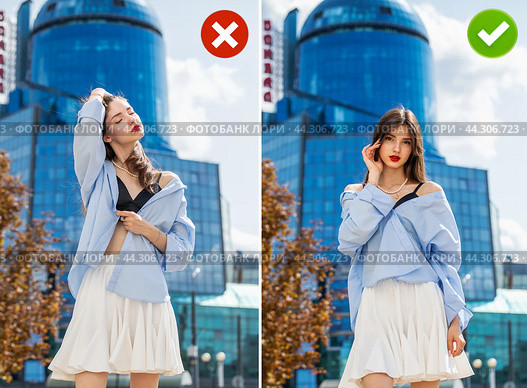 Фотопозирование. Common mistakes in female posing and how to avoid them. Photo poses. Стоковое фото, фотограф Андрей Аркуша / Фотобанк Лори