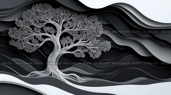 frequency vibrating tree ai generated. Стоковое AI-изображение, AI-художник Vectorwin / Фотобанк Лори