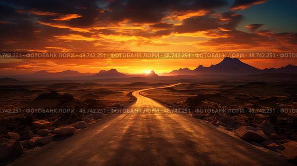fulfillment road of life ai generated. Стоковое AI-изображение, AI-художник Vectorwin / Фотобанк Лори