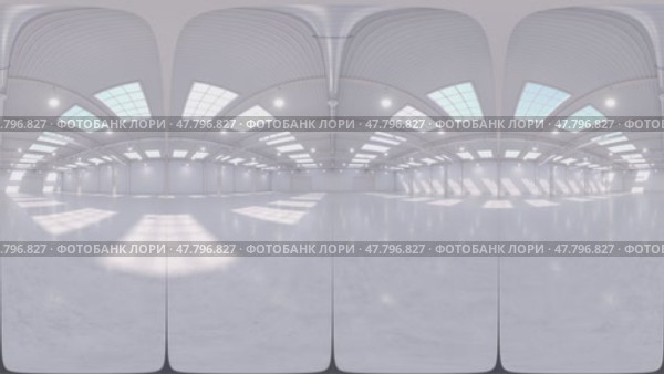 Full spherical hdri panorama 360 degrees of empty exhibition space. backdrop for exhibitions and events. Tile floor. Marketing mock up. 3D render illustration. 4K video. Стоковая анимация, аниматор Николай Евсюков / Фотобанк Лори
