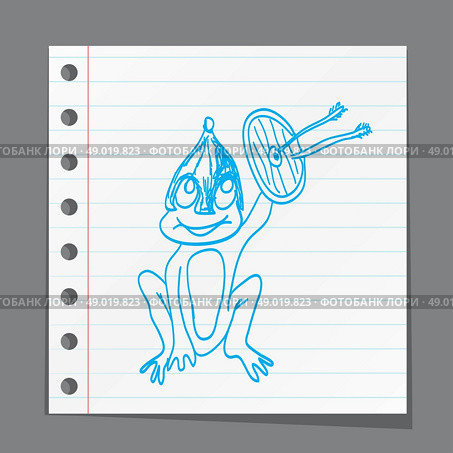 funny cartoon frog. Стоковая иллюстрация, агентство Ingram Publishing / Фотобанк Лори