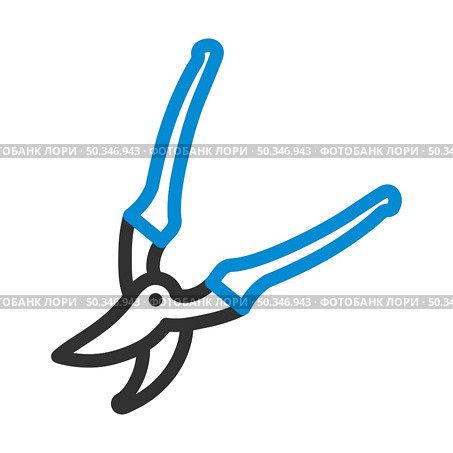 Garden Scissors Icon. Editable Bold Outline With Color Fill Design. Vector Illustration. Стоковая иллюстрация, агентство Ingram Publishing / Фотобанк Лори
