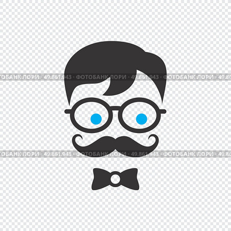 geek cartoon character avatar vector graphic art illustration. Стоковая иллюстрация, агентство Ingram Publishing / Фотобанк Лори