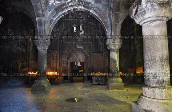 Geghard monastery, Armenia - 02 MAY 2013: Geghard monastery in Caucasus mountains of Armenia. Редакционное фото, фотограф Сергей Стрелков / Фотобанк Лори