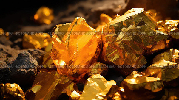 geology gold ore ai generated. Стоковое AI-изображение, AI-художник Vectorwin / Фотобанк Лори
