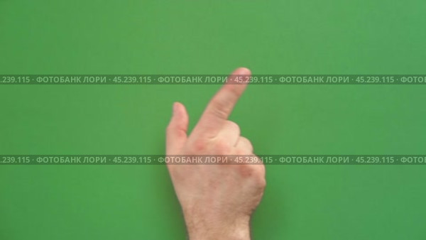 Gestures pack. Male hand touching, clicking, tapping and swiping on chromakey green screen. Zoom in, zoom out. Close up. 4K Footage Pack. Using for a smartphone, tablet pc or a touch screen devices. Стоковое видео, видеограф Марина Демидюк / Фотобанк Лори