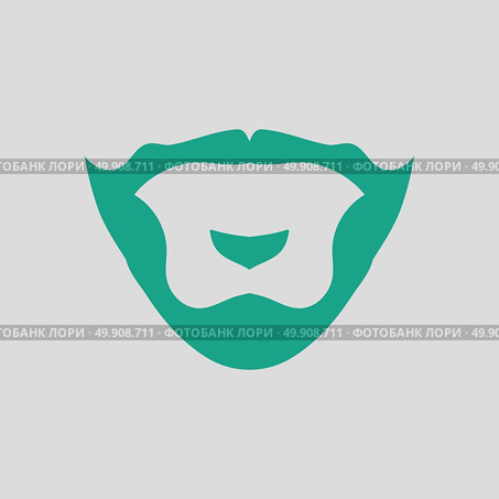 Goatee icon. Gray background with green. Vector illustration. Стоковая иллюстрация, агентство Ingram Publishing / Фотобанк Лори