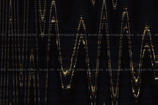 Golden wave on black. Стоковая иллюстрация, иллюстратор Александр Птах / Фотобанк Лори