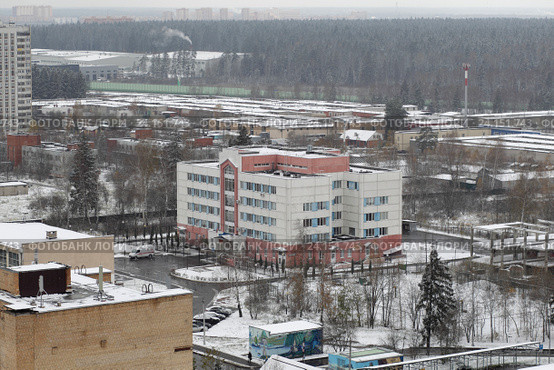 Город Краснознаменск,  Главный Военный Клинический Госпиталь им. Академика Н.Н. Бурденко Филиал № 4 (2016 год). Стоковое фото, фотограф Дмитрий Неумоин / Фотобанк Лори