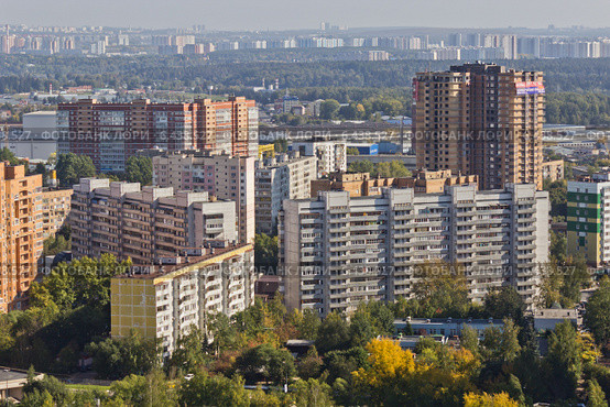 Город Одинцово. Вид сверху (2014 год). Редакционное фото, фотограф Sashenkov89 / Фотобанк Лори