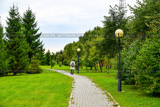 Город Тобольск. Сквер Декабристов. Роща Журавского. Стоковое фото, фотограф Александр Тараканов / Фотобанк Лори